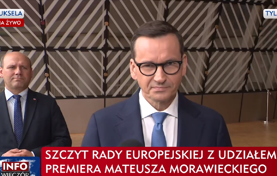 Premier Mateusz Morawiecki na szczycie RE w Brukseli / autor: TVP Info