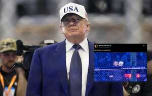 Donald Trump w oktagonie UFC oraz wpis Romana Giertycha z portalu X / autor: PAP/EPA/X-Roman Giertych