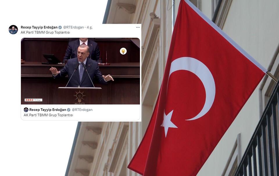 Wystąpienie Erdogana / autor: Fratria/X: @RTErdogan