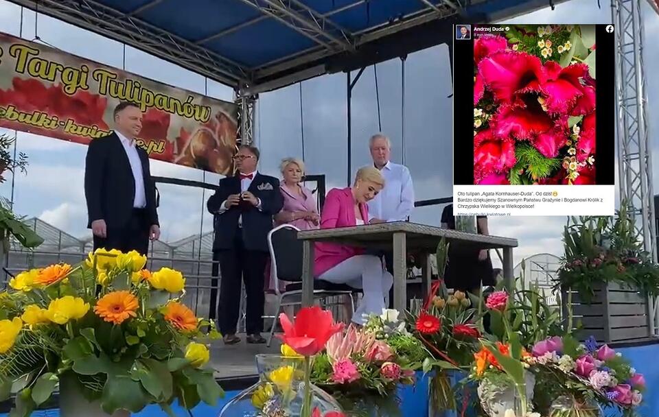Uroczystość w w Chrzypsku Wielkim / autor: Twitter Kancelaria Prezydenta/Facebook Andrzej Duda