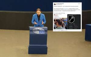 Europoseł Łukasz Kohut w PE / autor: Fratria 