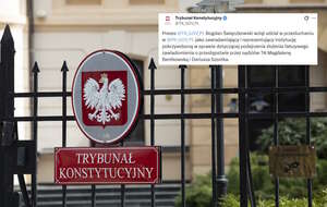 Prezes Trybunału Konstytucyjnego Bogdan Święczkowski wziął udział w przesłuchaniu w Prokuraturze Krajowej. / autor: Fratria/X
