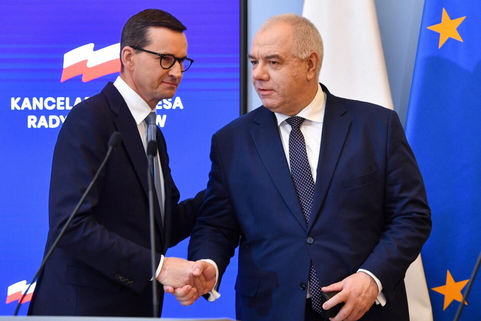 	Mateusz Morawiecki, Jacek Sasin / autor: PAP/Radek Pietruszka