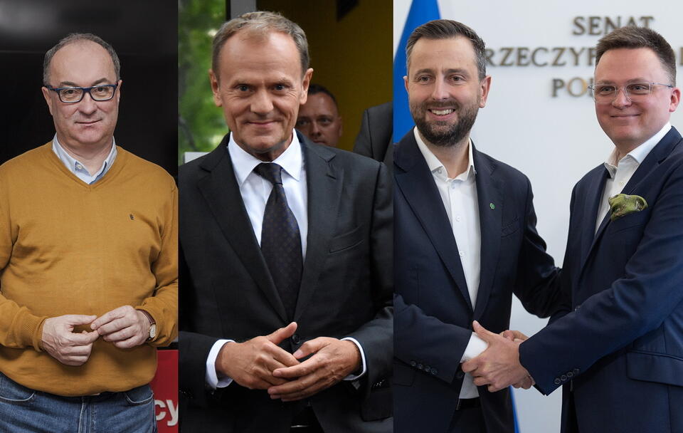 Włodzimierz Czarzasty, Donald Tusk, Władysław Kosiniak-Kamysz, Szymon Hołownia / autor: Fratria