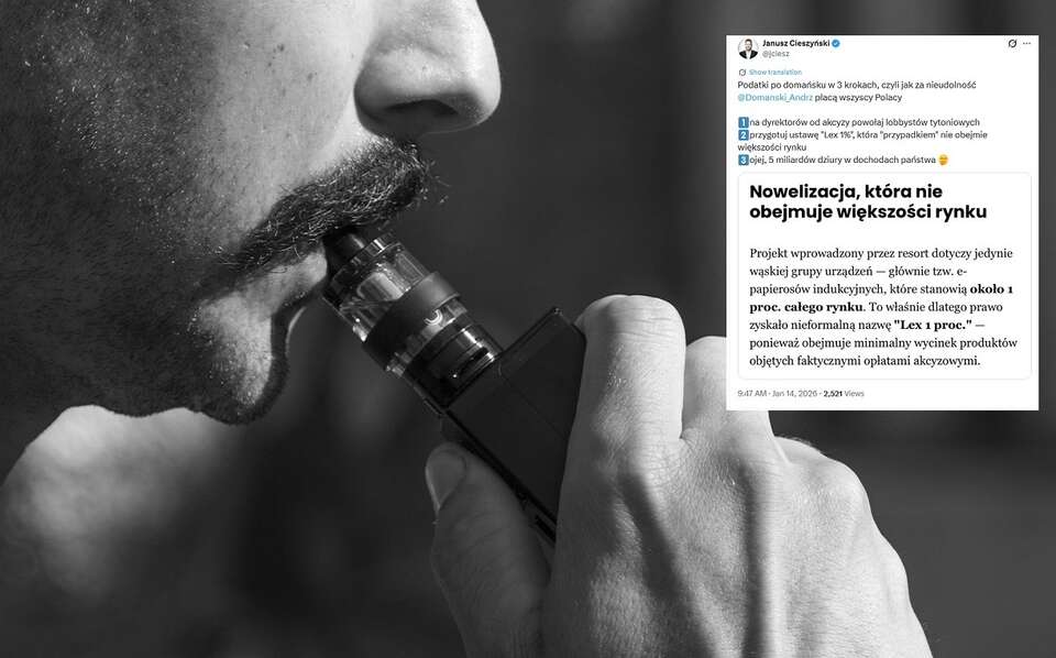 Z akcyzy na e-papierosy wyszła...miliardowa dziura budżetowa