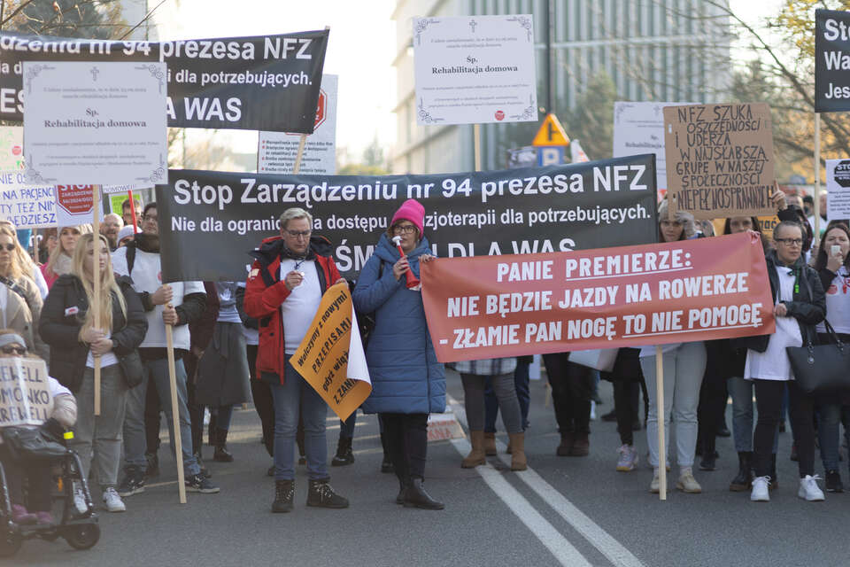 protest fizjoterapeutów  / autor: Fratria