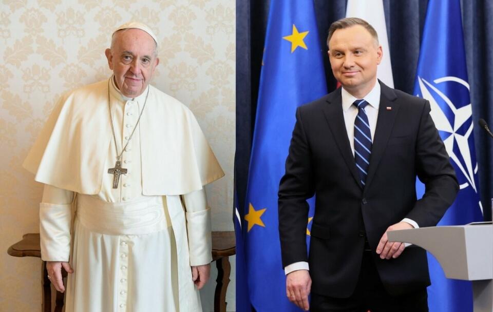 Papież Franciszek/ Prezydent Andrzej Duda  / autor: PAP/EPA/VATICAN MEDIA HANDOUT; Leszek Szymański