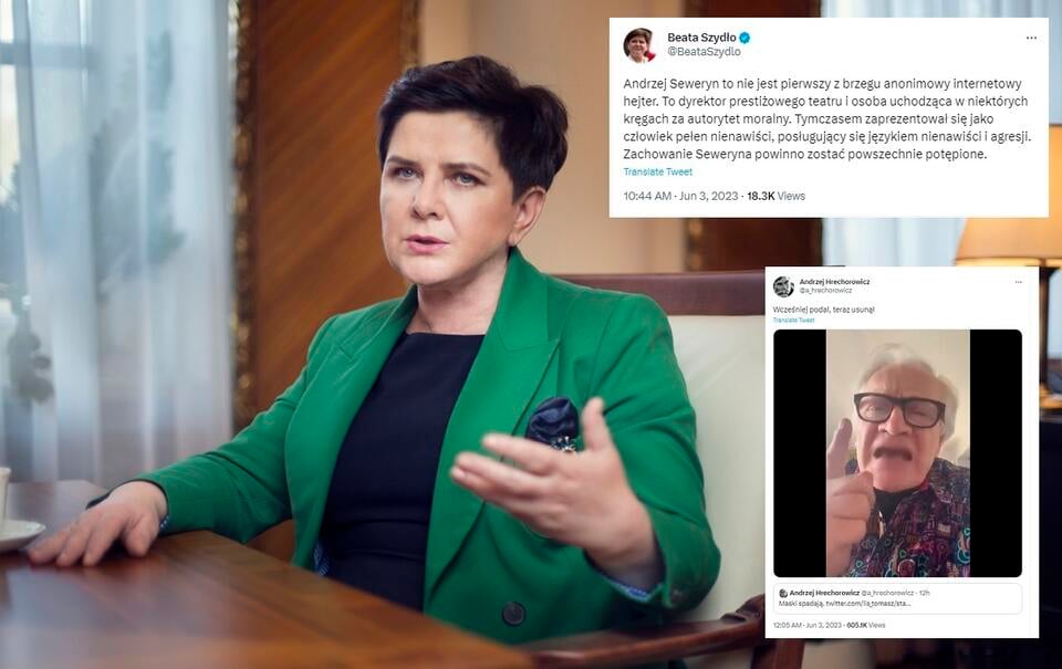 Była premier Beata Szydło / autor: Fratria, Twitter: @BeataSzydlo, @a_hrechorowicz 