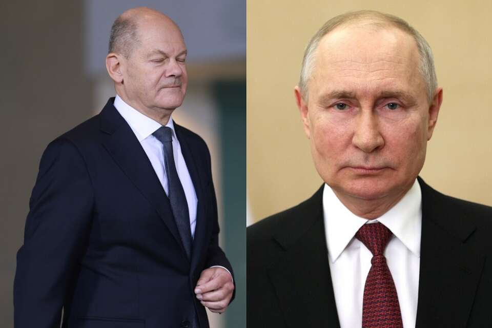 Olaf Scholz, Władimir Putin / autor: PAP/EPA/CLEMENS BILAN/By Kremlin.ru, CC BY 4.0,https://creativecommons.org/licenses/by/4.0/ 