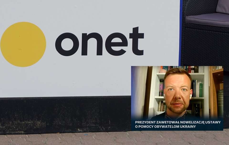 W miniaturze Witalij Mazurenko, kadr z programu Agnieszki Gozdyry na antenie Polsat News, gdzie ukraiński dziennikarz obraził prezydenta RP / autor: Fratria, miniatura - YouTube/ polsatnews.pl