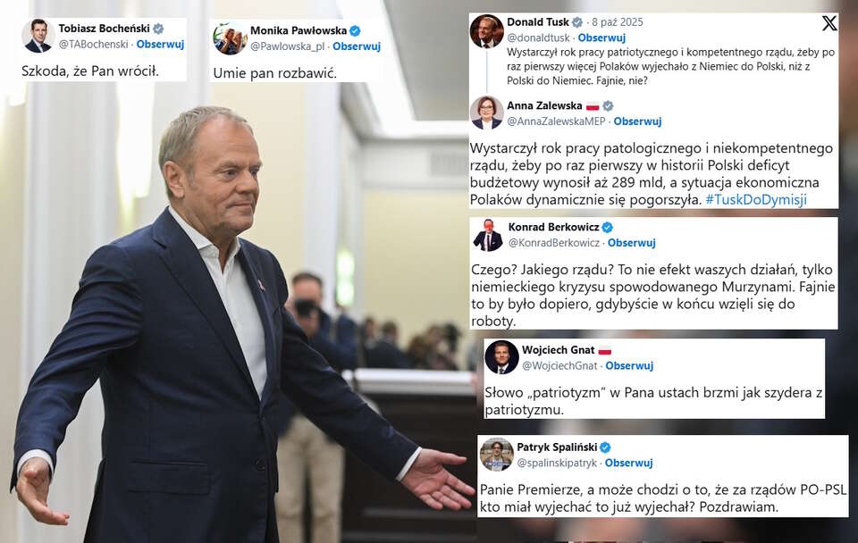Donald Tusk / autor: PAP/Marcin Obara/X