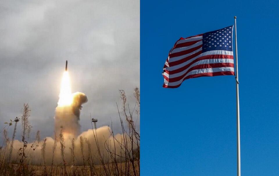 Rosyjskie ćwiczenia "zmasowanego uderzenia jądrowego" na Kamczatce/Flaga USA / autor: PAP/EPA/RUSSIAN DEFENCE MINISTRY PRESS SERVICE / HANDOUT/Fratria