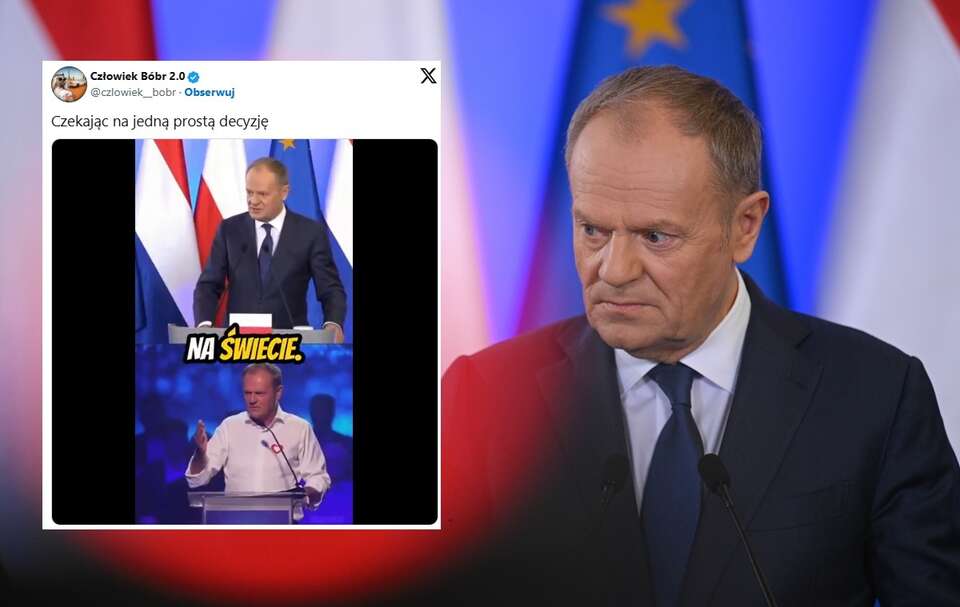 Tusk sam sobie zaprzecza ws. cen paliw / autor: PAP/Marcin Obara