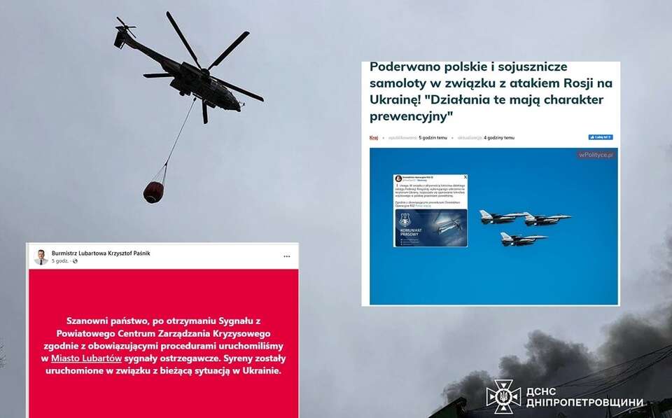 Rosyjski atak rakietowy na Ukrainę / autor: PAP/EPA/STATE EMERGENCY SERVICE HANDOUT HANDOUT