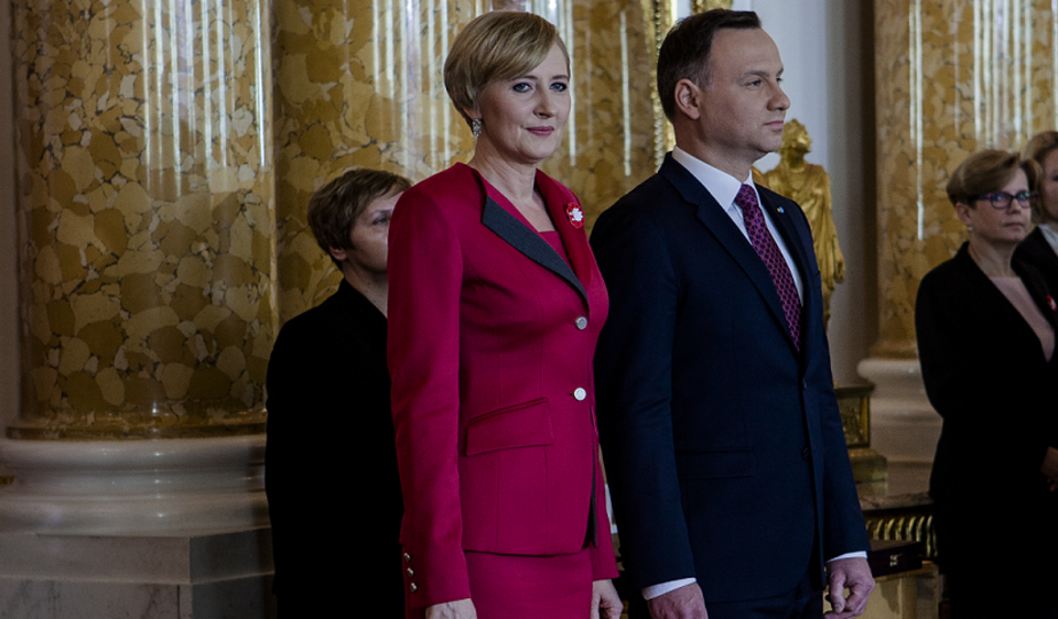Prezydent Andrzej Duda z małżonką / autor: Fratria