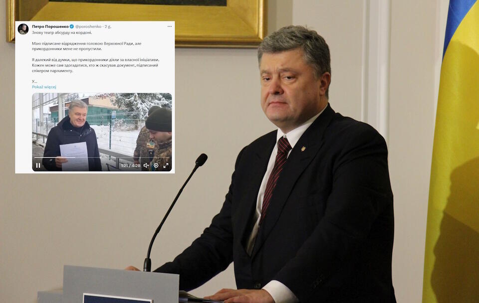 były prezydent Ukrainy Petro Poroszenko / autor: Fratria/twitter.com/poroshenko