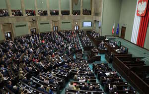 Na zdjęciu posłowie w Sejmie podczas posiedzenia w Sali Plenarnej / autor: PAP/Paweł Supernak