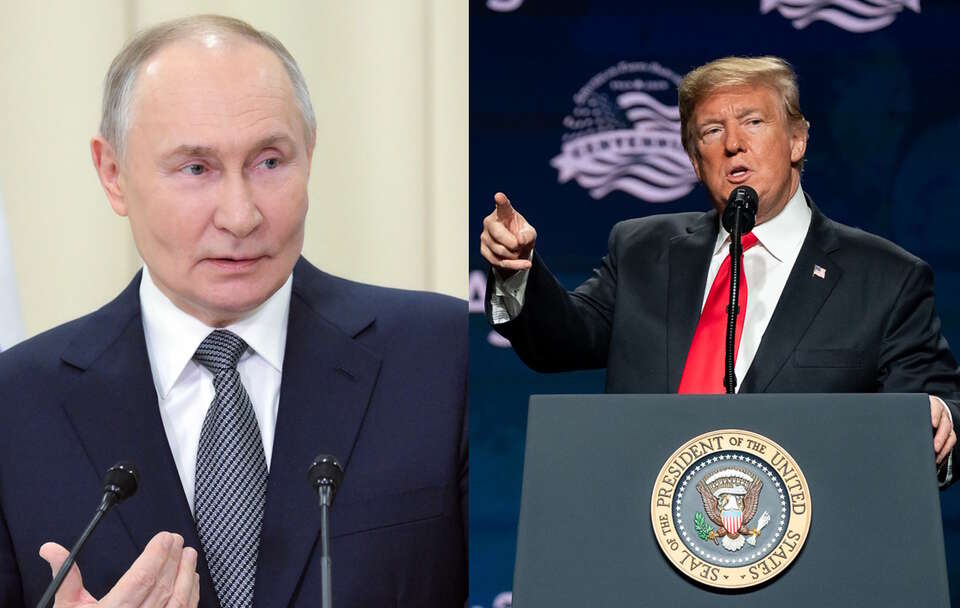 Władimir Putin, Donald Trump / autor: PAP/EPA/ALEXEI DANICHEV/SPUTNIK/KREMLIN POOL/wikimedia.commons: Tia Dufour; Official White House Photo/https://commons.wikimedia.org/wiki/File:TrumpAmericanFarmBureau%2719.jpg?uselang=en#Licensing