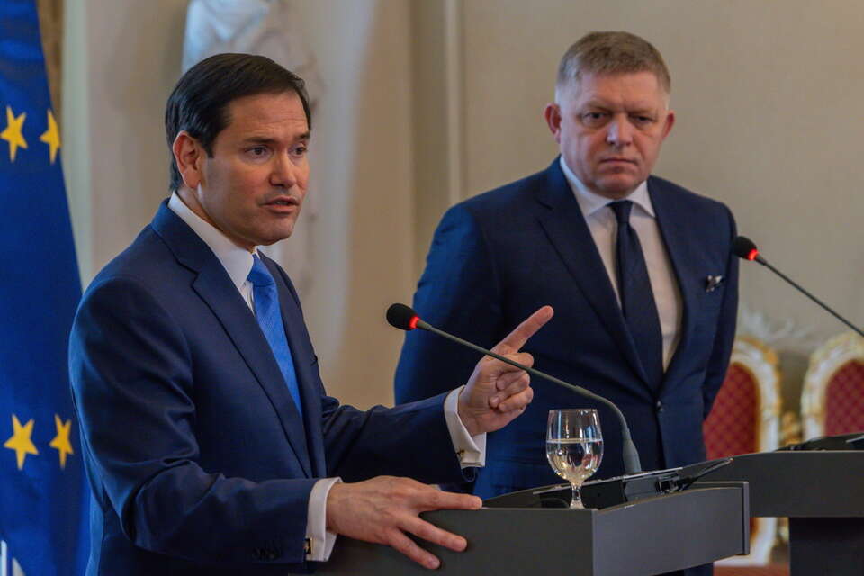 Na zdjęciu Marco Rubio i Robert Fico / autor: PAP/EPA