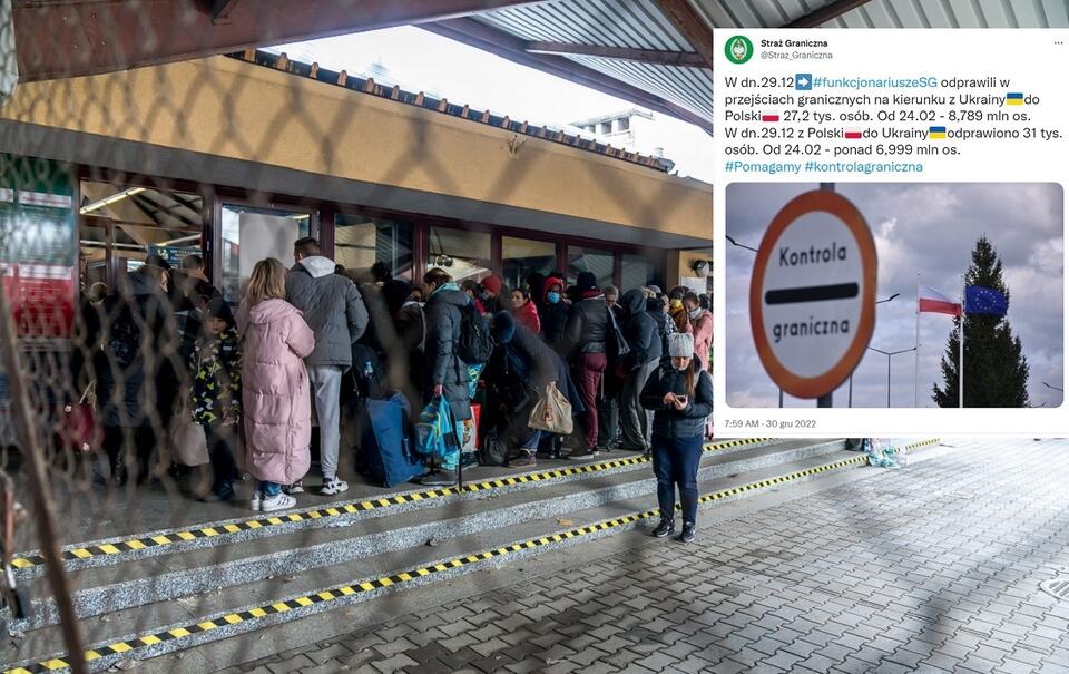 Uchodźcy z Ukrainy w Przemyślu, luty 2022 / autor: Fratria, TT: @Straz_Graniczna