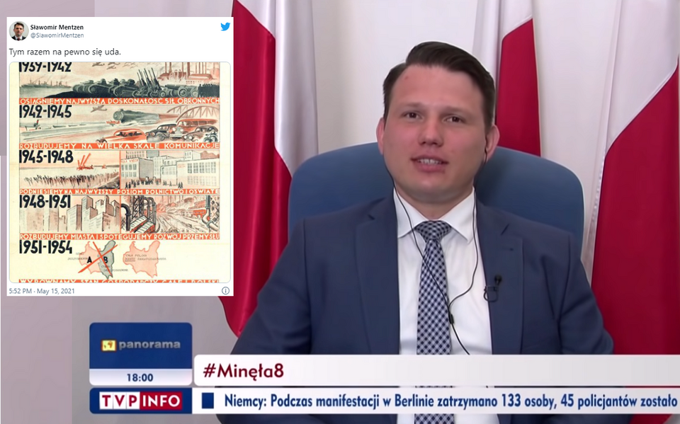 Sławomir Mentzen  / autor: screen TVP Info