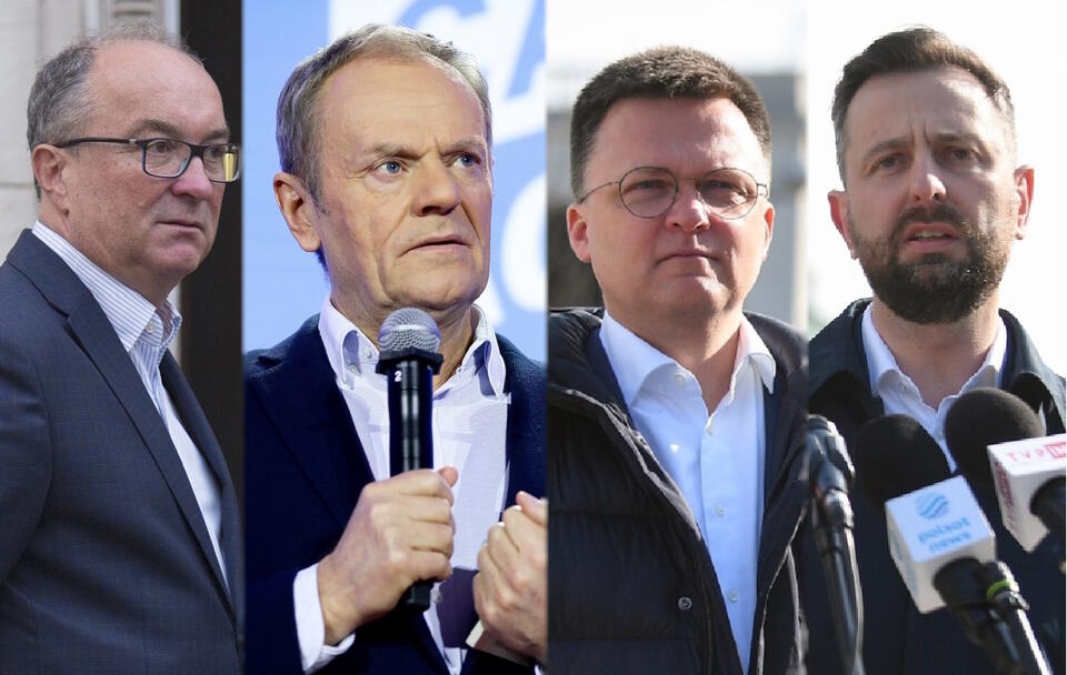 Liderzy główny partii opozycyjnych / autor: Fratria; PAP/Zbigniew Meissner; PAP/Marcin Obara x 2