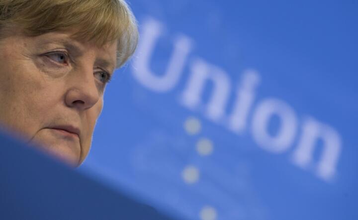 Kanclerz Angela Merkel w Brukseli fot. PAP / EPA / IAN LANGSDON