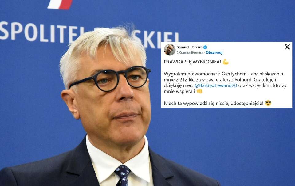 Pereira wygrał prawomocnie z Giertychem / autor: Fratria