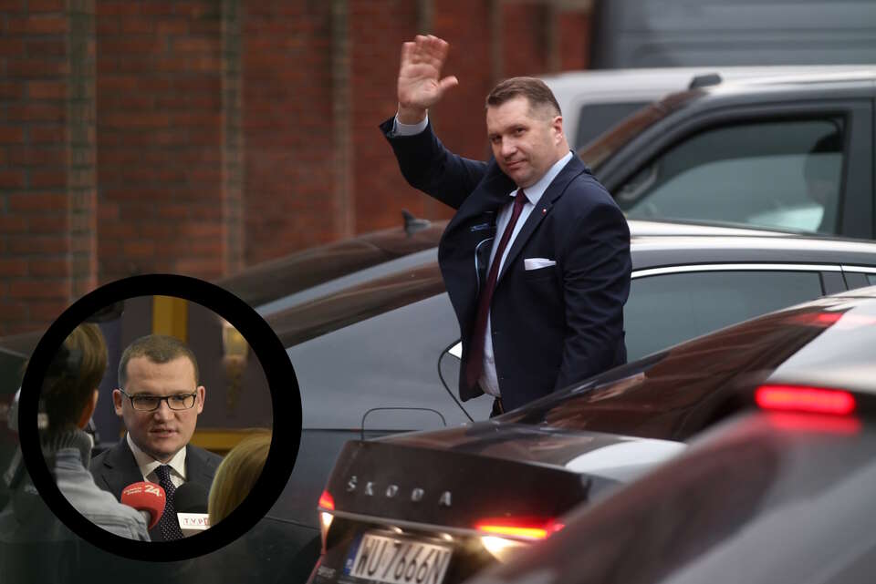 Prof. Przemysław Czarnek, w miniaturze Paweł Szefernaker / autor: PAP/Łukasz Gągulski, Fratria