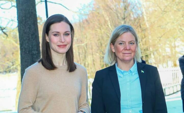 premier Finlandii Sanna Marin i Szwecji Magdalena Andersson / autor: Ronan Browne/ Twitter