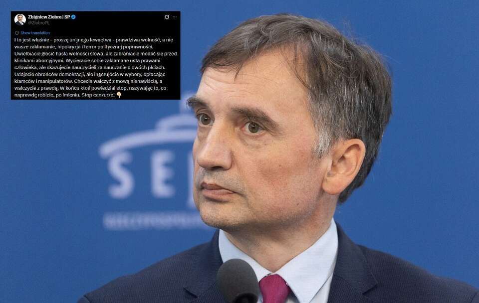 Zakaz wjazdu do USA dla Bretona. Ziobro: Stop cenzurze!