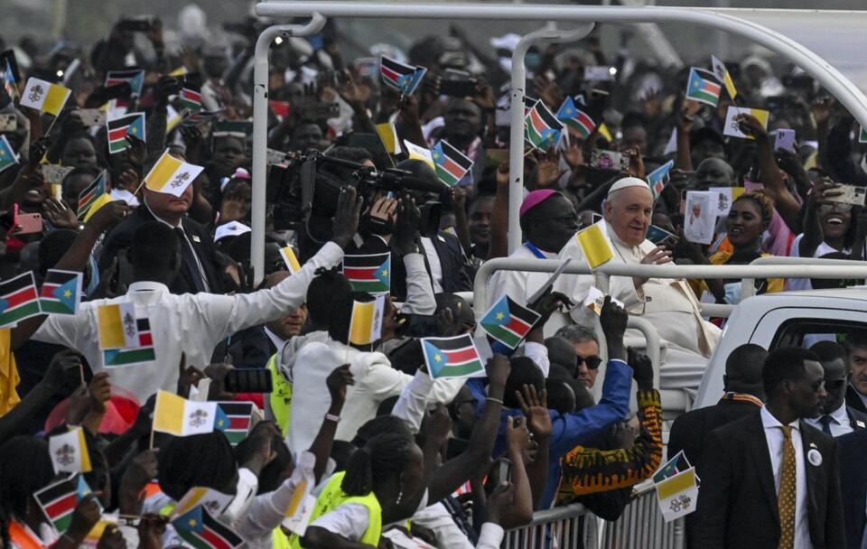 Wizyta papieża Franciszka w Sudanie Południowym  / autor: PAP/EPA
