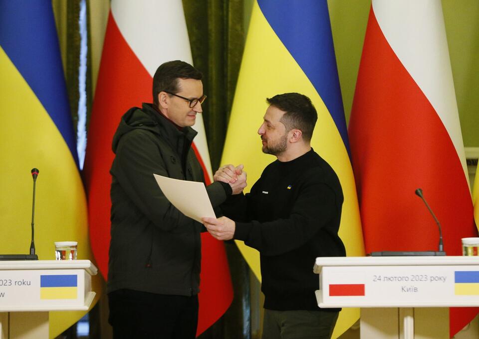 Premier Morawiecki i prezydent Zełenski w Kijowie / autor: PAP/EPA