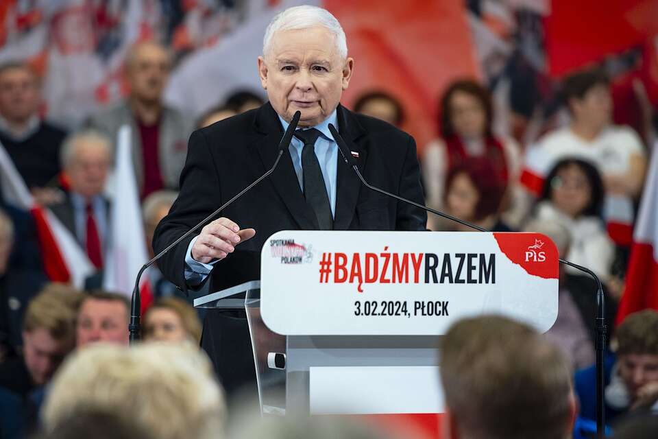 Prezes Jarosław Kaczyński na spotkaniu w Płocku / autor: Biuro Prasowe PiS
