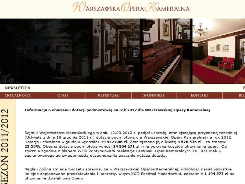 Na stronie www.operakameralna.pl można podpisać petycję w obronie instytucji