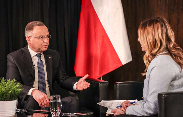 Prezydent w wywiadzie dla kanadyjskiej telewizji CTV News / autor: Marek Borawski/KPRP
