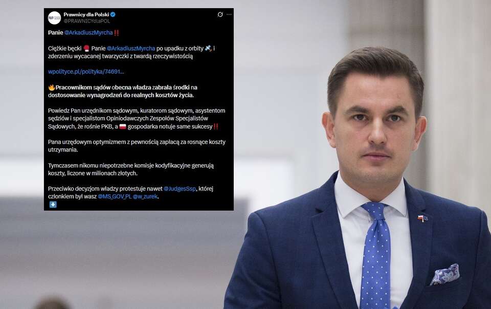 "Prawnicy dla Polski" zażartowali z Arkadiusza Myrchy. / autor: Fratria