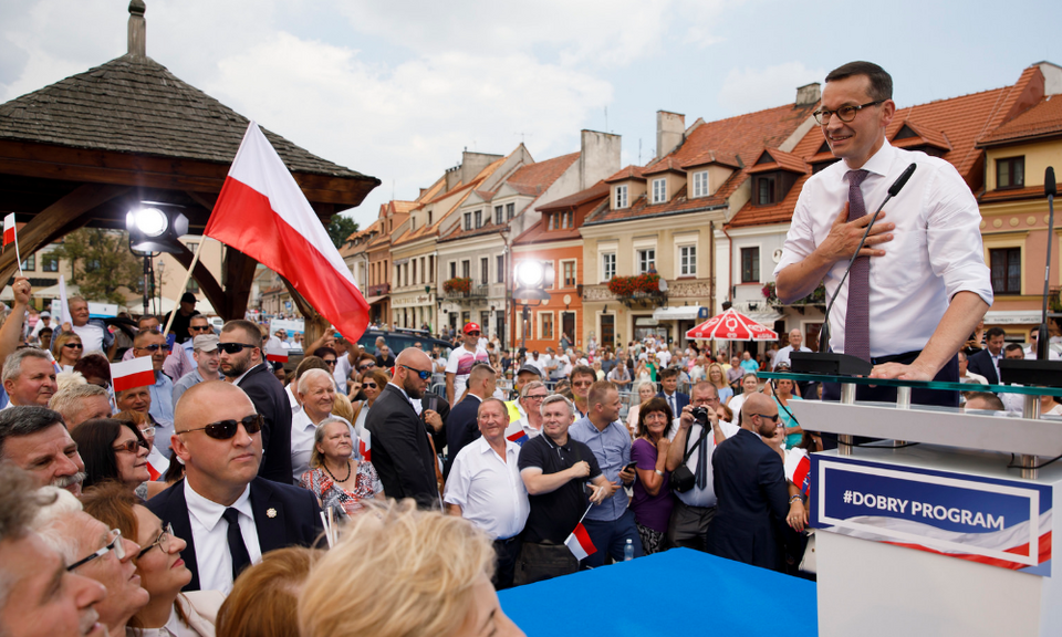 Spotkanie wyborcze premiera Morawieckiego w Sandomierzu. / autor: Flickr: PiS