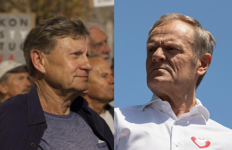 Leszek Balcerowicz, Donald Tusk  / autor: fratria 