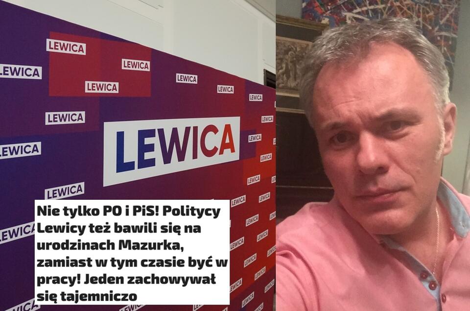 Lewica drwiła z PO i PiS, ale i jej posłowie byli u Mazurka / autor: Fratria/fakt.pl