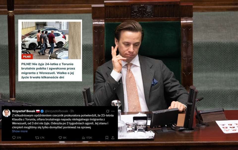 Wicemarszałek Sejmu Krzysztof Bosak / autor: Fratria 