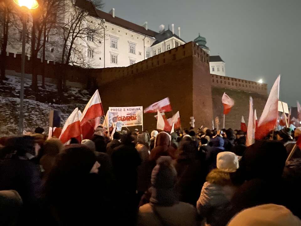 Protest pod Wawelem / autor: Fratria