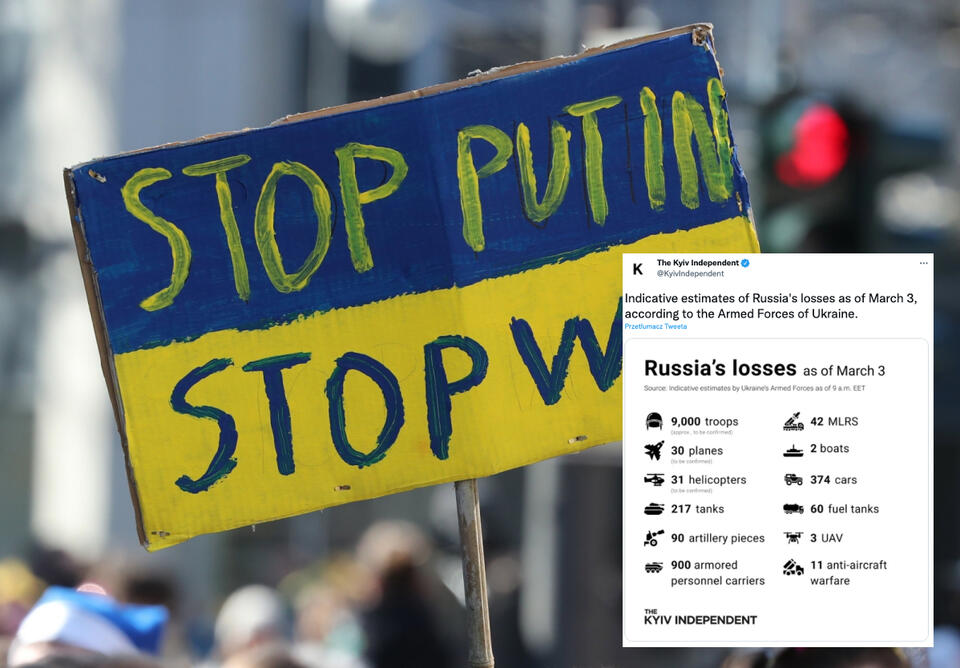 Ukraińcy odpierają atak! Rosja straciła 9 tys. żołnierzy / autor: PAP/EPA/TWITTER