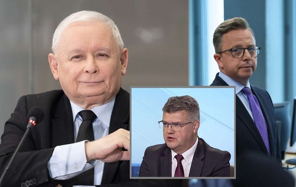 Jarosław Kaczyński, Maciej Wąsik i Dariusz Joński / autor: Fratria/Telewizja wPolsce/ PAP/Leszek Szymański