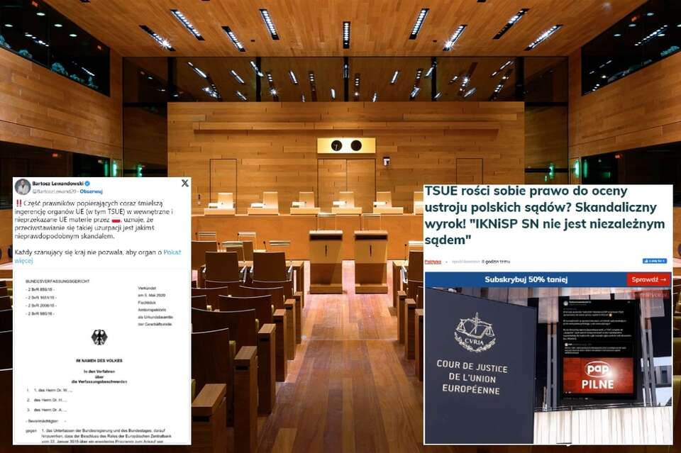 Jedna z sal rozpraw w TSUE / autor: G.Fessy/CJUE/X/wPolityce