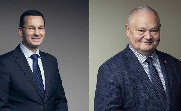 Premier Mateusz Morawiecki i prezes NBP Adam Glapiński / autor: Fratria / Andrzej Wiktor