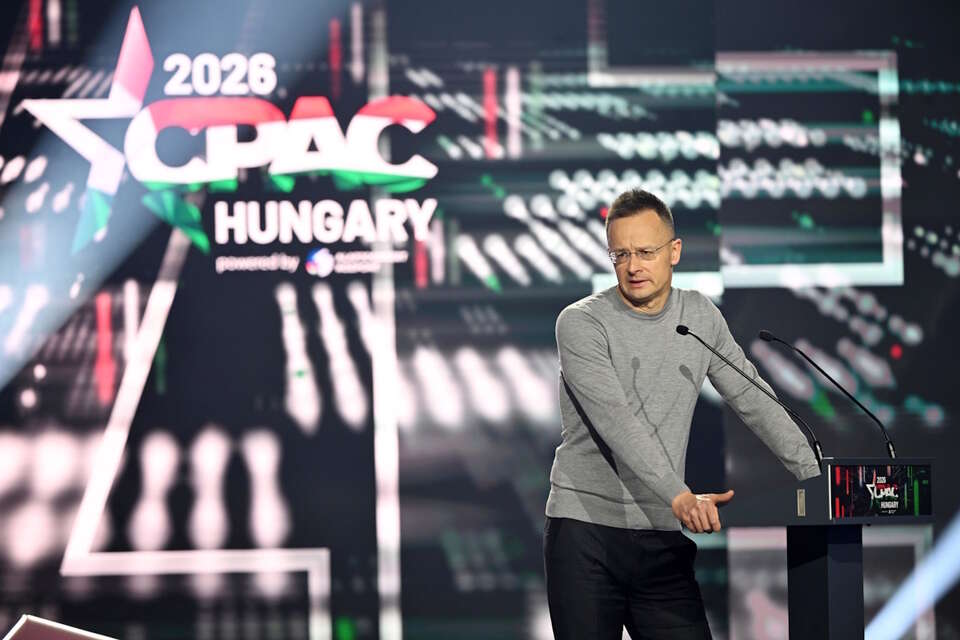 Na zdjęciu szef MSZ Węgier Peter Szijjarto / autor: PAP/EPA