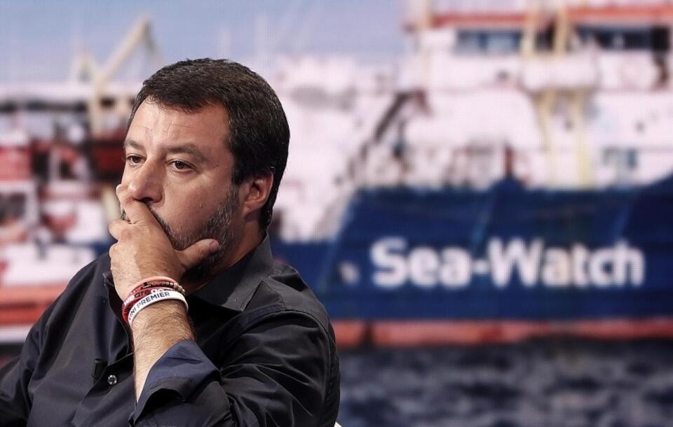 Lider Ligi, wicepremier i szef MSW Włoch Matteo Salvini / autor: PAP/EPA
