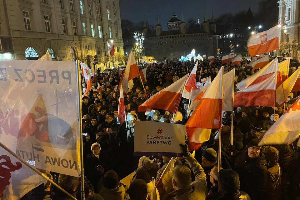 Duża demonstracja w Krakowie.Zapowiedź tłumów na 11 stycznia