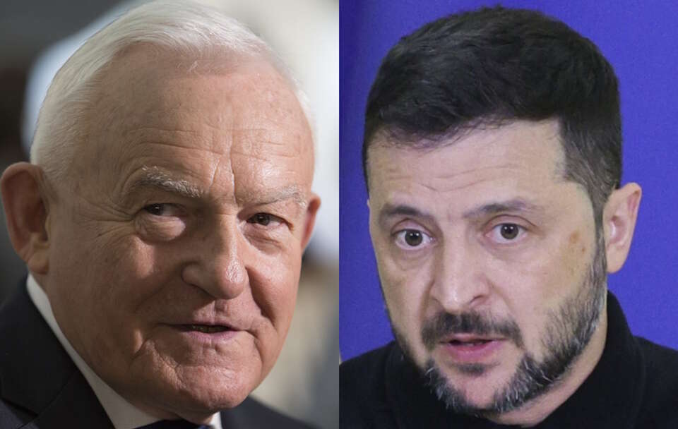 Leszek Miller, Wołodymyr Zełenski / autor: Fratria/PAP/EPA/SERGEY DOLZHENKO